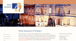 Desktop Screenshot of kliniksanssouci.de